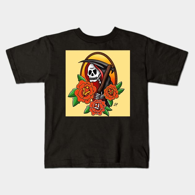 Grim Reaper Kids T-Shirt by VivaVeedo